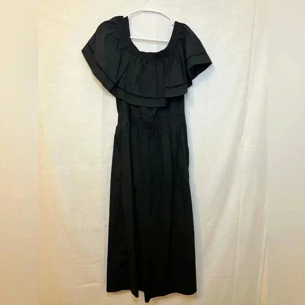 DONNA KARAN Off-The-Shoulder Jumpsuit Medium - Picture 10 of 13